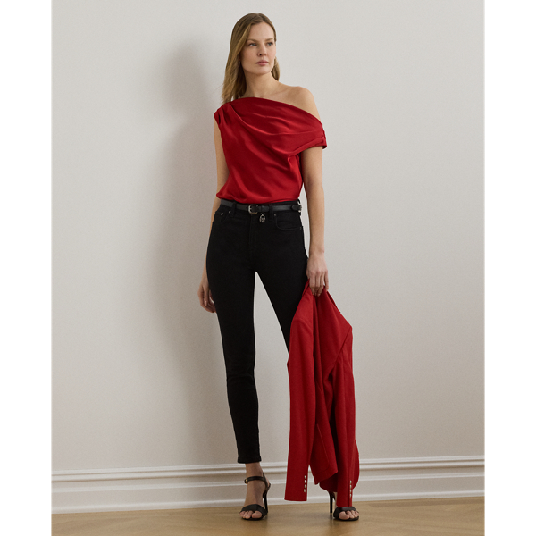 Satin Charmeuse Off-the-Shoulder Blouse for Women | Ralph