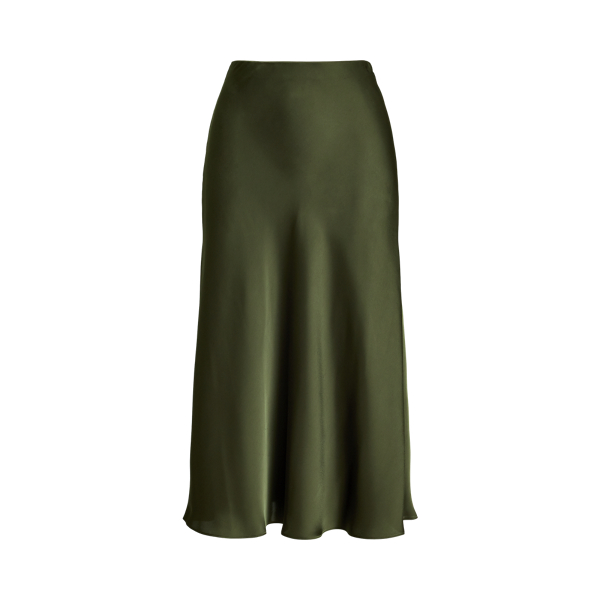 Satin Charmeuse Midi Skirt for Women Ralph Lauren PA