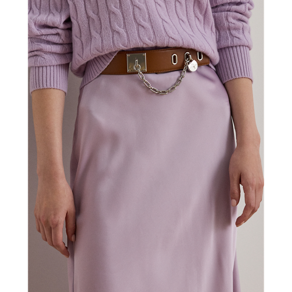 Satin Charmeuse Midi Skirt