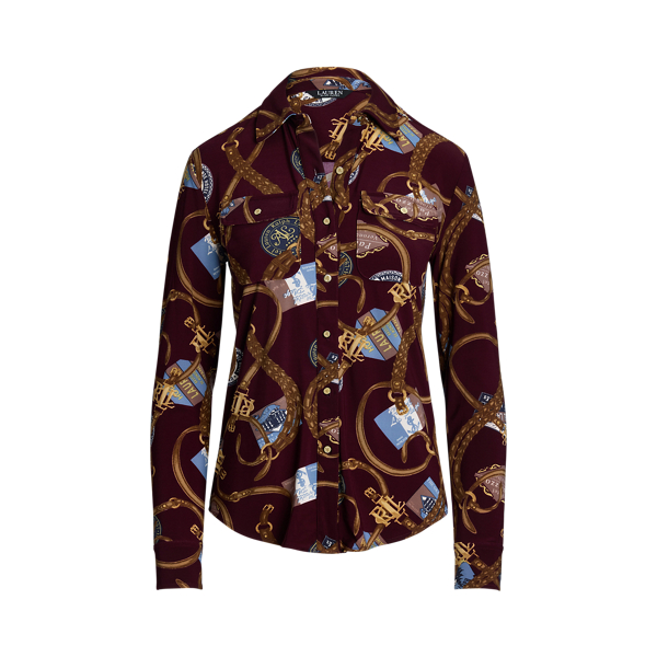 Camisa de punto el&aacute;stico Slim Fit