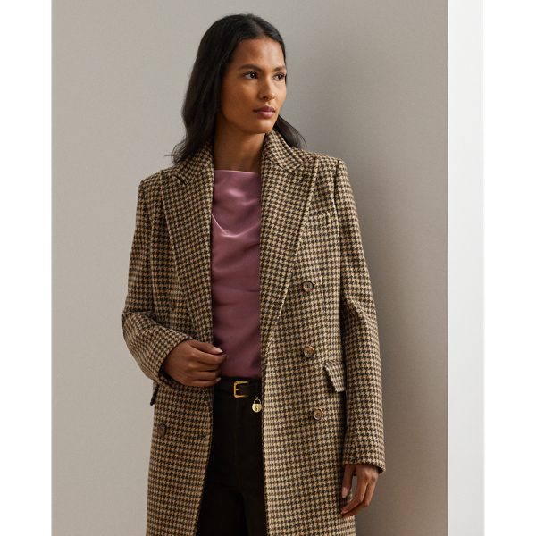 Lauren ralph lauren houndstooth coat on sale