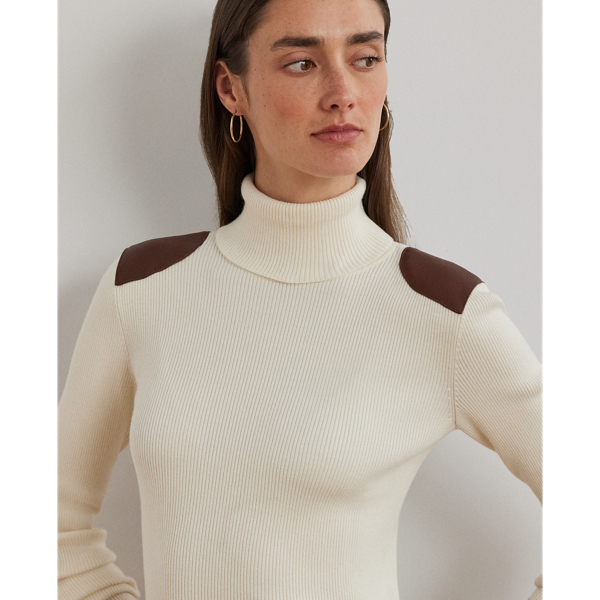 Lauren ralph lauren ribbed turtleneck sweater 2025