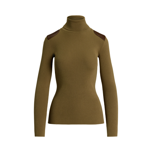 Ralph lauren ribbed turtleneck deals