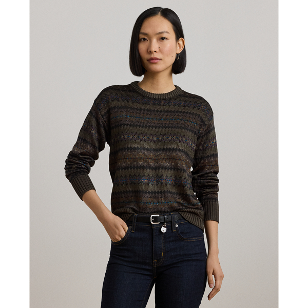 Multi Fair Isle Crewneck Sweater Lauren 1