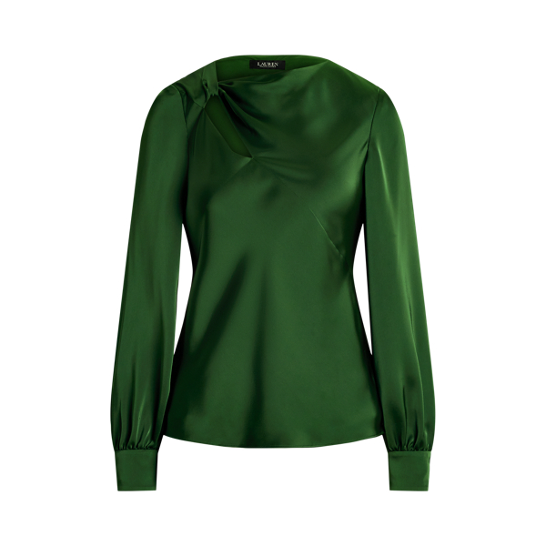 Cutout Satin Charmeuse Blouse Lauren 1