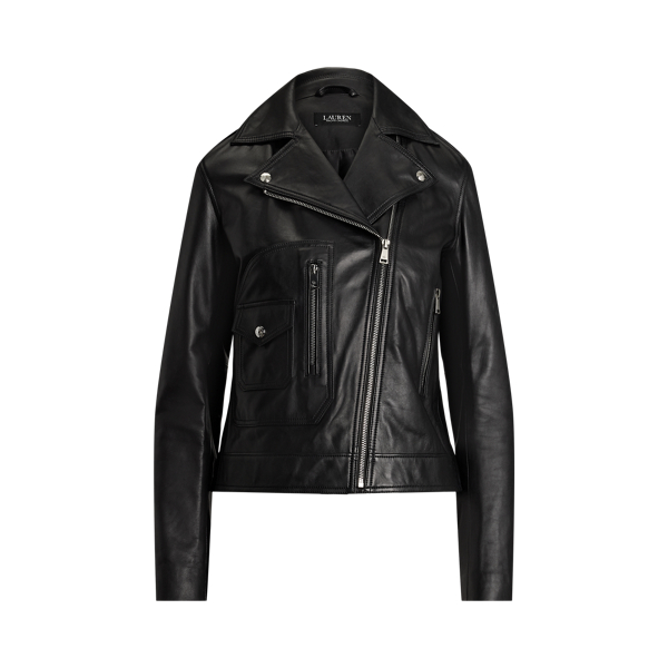 Polo ralph lauren leather biker jacket online