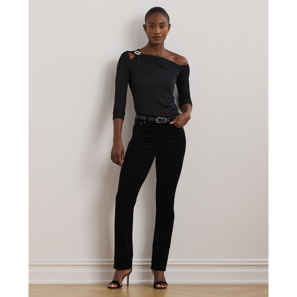 Off one shoulder tops black deals