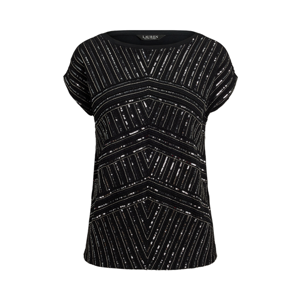 Katoenen jersey T-shirt met kralen Lauren in 1