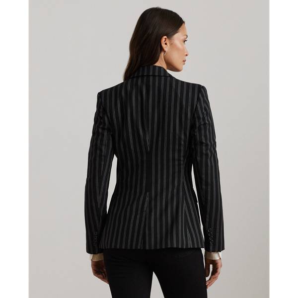 Striped Wool Blend Blazer