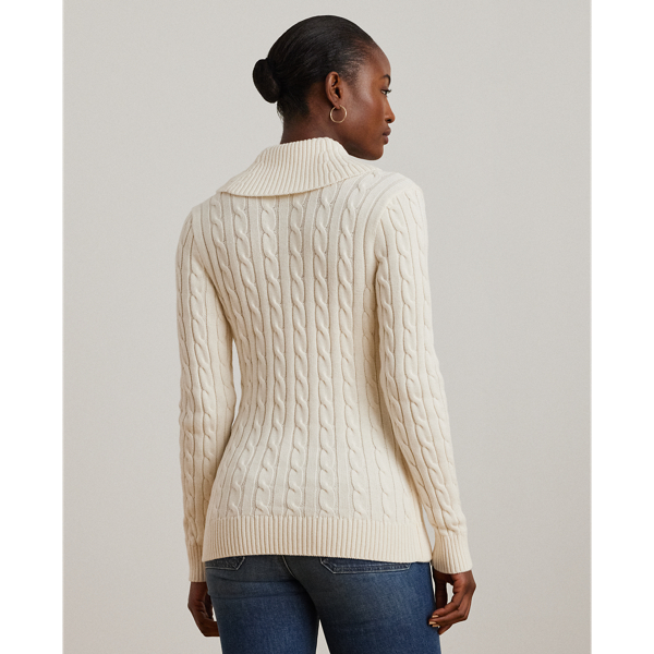 Baumwollpullover mit Schnallen Lauren in Mascarpone-Creme 5