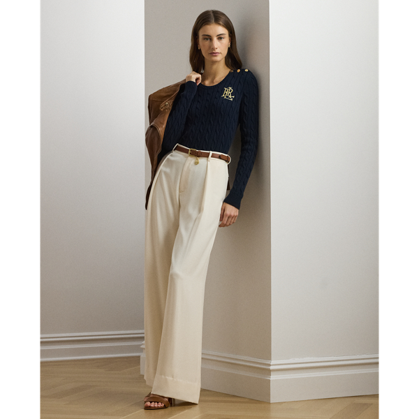 Baumwollpullover mit Zopfmuster Lauren in Lauren-Navy 4