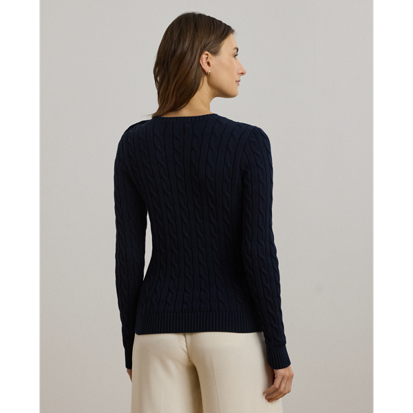 Baumwollpullover mit Zopfmuster Lauren in Lauren-Navy 5