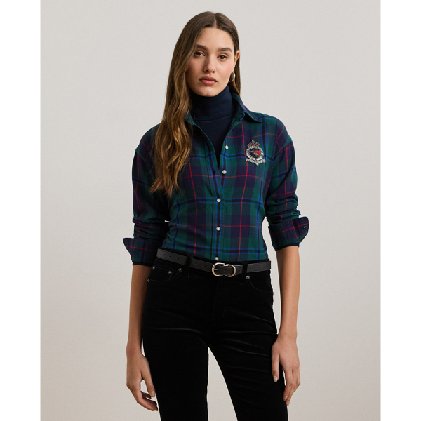 Ralph lauren womens flannel shirts best sale