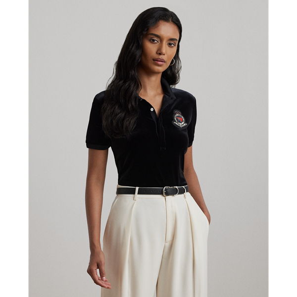 Women s Black Polo Shirts Ralph Lauren BE