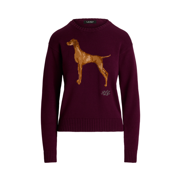 Pull en coton tricot intarsia
