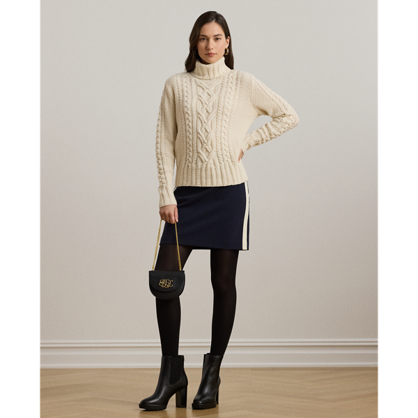 Two-Tone Pencil Miniskirt
