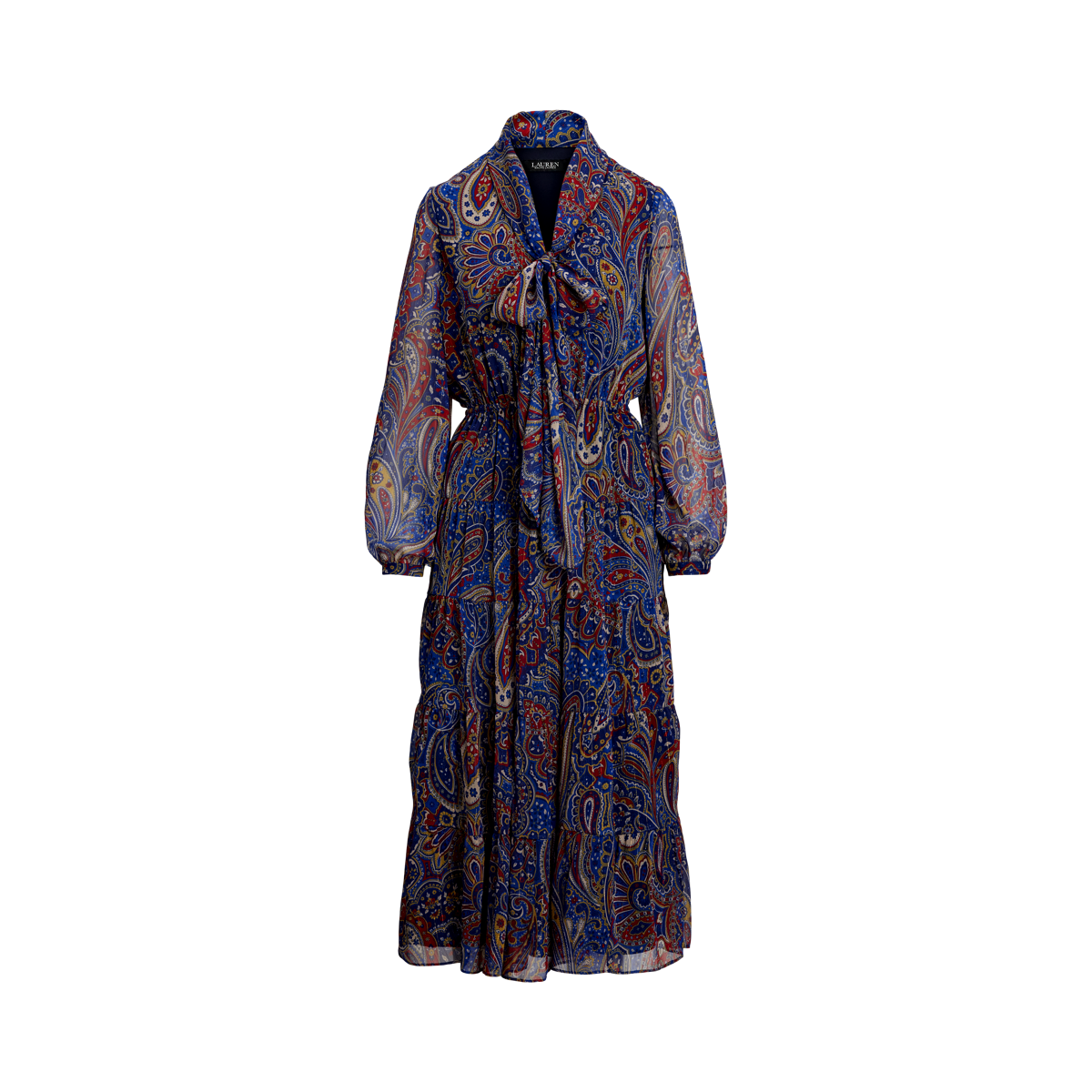 【Lauren Ralph Lauren】ペイズリー タイネック シフォンドレス s7-AI200957155001_lifestyle?