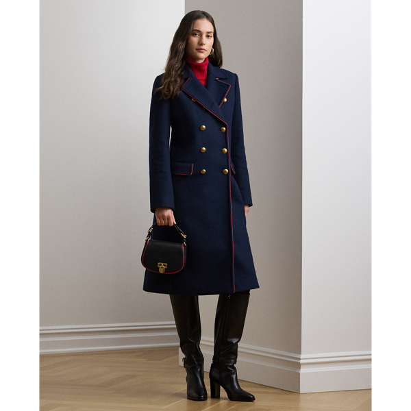 Ralph Lauren double breasted wool factory coat 42 Regular