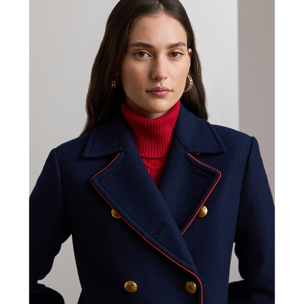 Wine Red Long Princess Wool Coat 3864