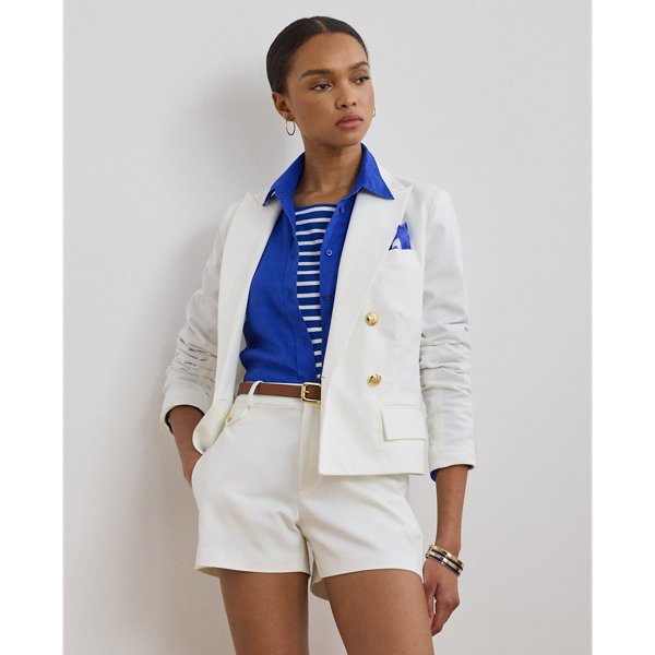 Blue and white blazer sale