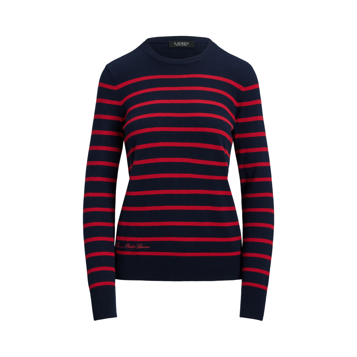 (取寄) ローレン ラルフローレン レディース ストライプド コットンブレンド セーター Lauren Ralph Lauren women Striped Cotton-Blend Sweater Lauren Rope-Print Cotton-Blend Sweater