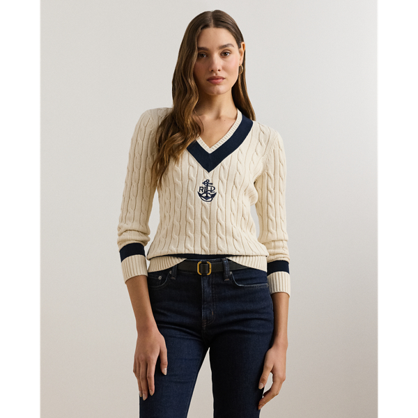 Cable Knit Cotton Cricket Sweater