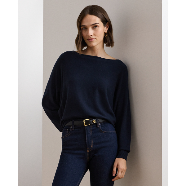 Cotton Blend Dolman Sleeve Jumper