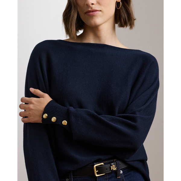 ラルフ・ローレン Lauren Ralph Lauren Cotton-Blend Dolman-Sleeve Sweater レディース Sweat Cotton-Blend Dolman-Sleeve Sweater