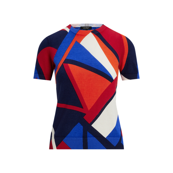 Pull à manches courtes en coton mélangé