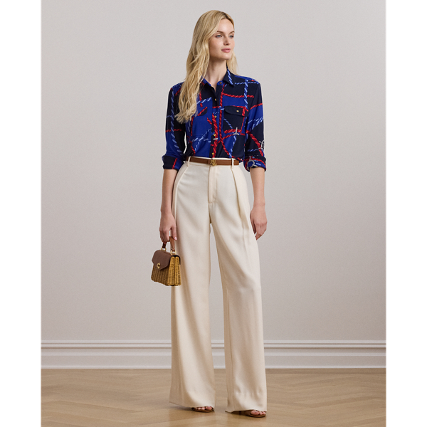LAUREN RALPH LAUREN / ローレン ラルフ ローレン スリム フィット ローププリント ジャージー シャツ スリム フィット ローププリント ジャージー シャツ | ラルフ