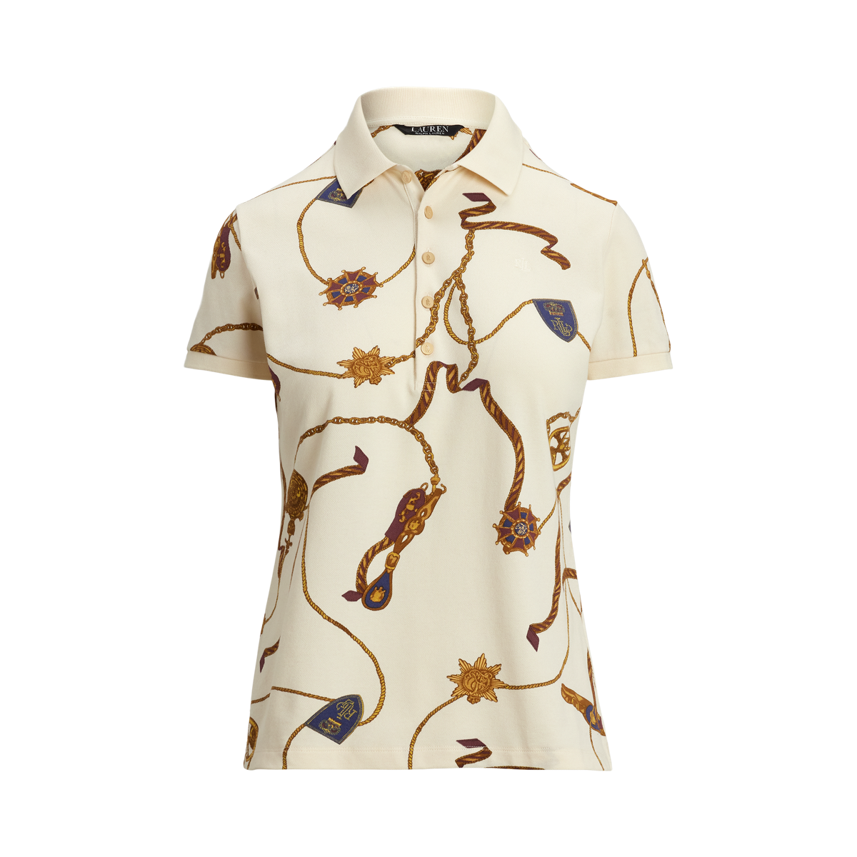 (取寄) ローレン ラルフローレン レディース ストレッチ ピケ ポロ シャツ Lauren Ralph Lauren women Stretch Pique Polo Shirt White Lauren Ralph Lauren Women's Patchwork Piqué Polo Shirt - Macy's