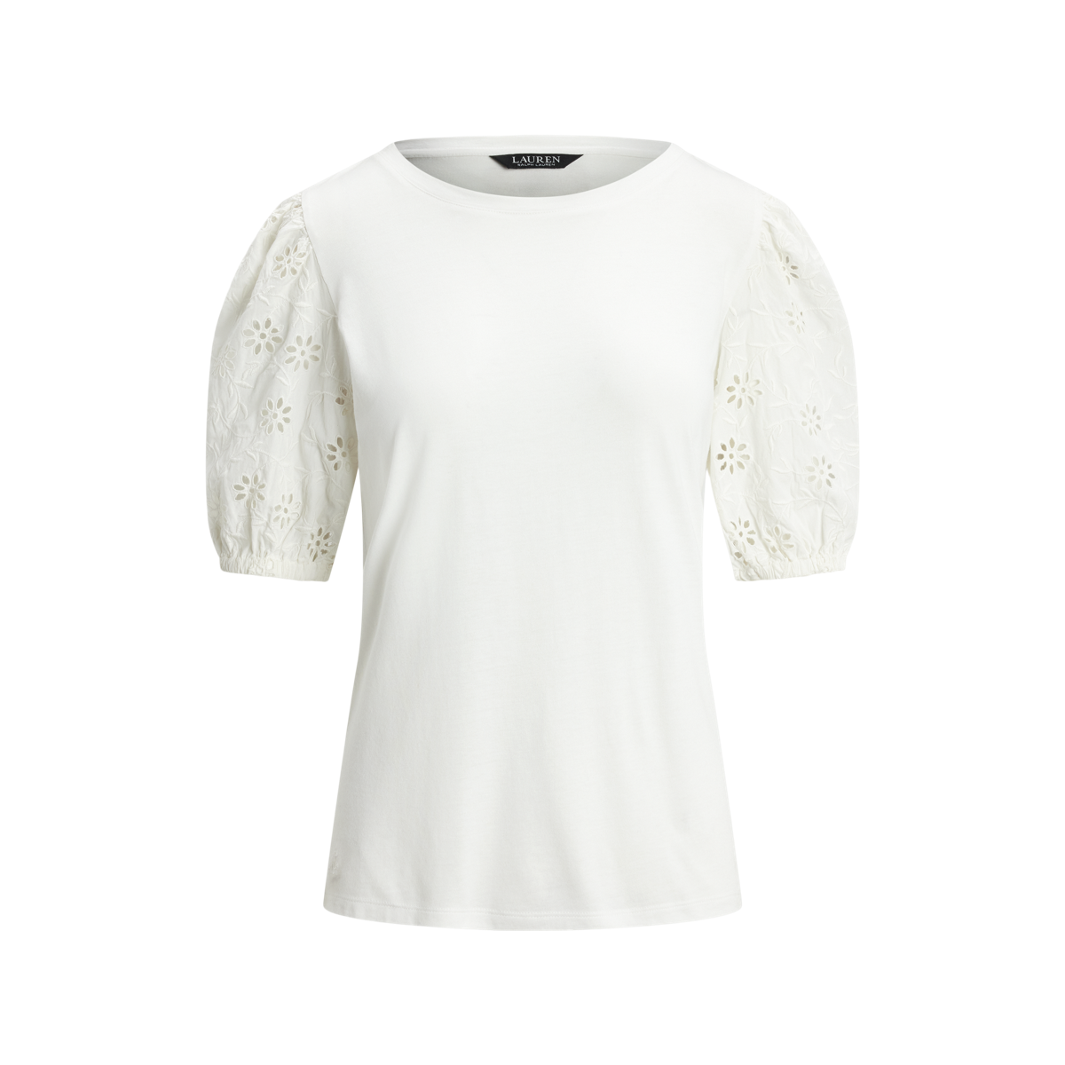 SPORTMAXパフスリーブ コットン ジャージー Tシャツ アイレット ジャージー パフスリーブ Tシャツ | ラルフ ローレン