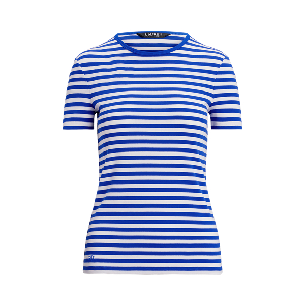 Tシャツ・カットソー Ralph Lauren Shirts (211970691007 1879A WHITE POND BLUE) Polo Ralph Lauren SHORT SLEEVE - Print T-shirt - white