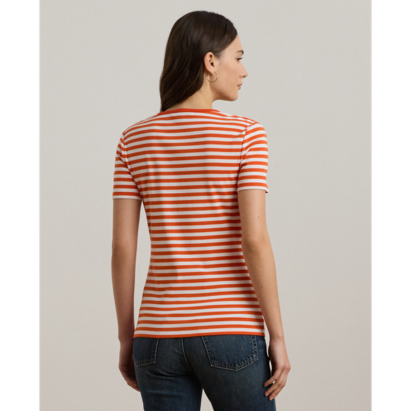 Striped Stretch Cotton Crewneck Tee for Women | Ralph Lauren® PK
