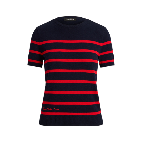 Striped Short-Sleeve Sweater
