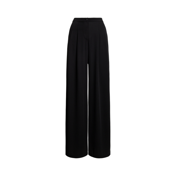 Lauren Ralph Laurenストレッチジャージーワイドレッグパンツ プリーテッド ストレッチ ジャージー ワイドレッグ パンツ