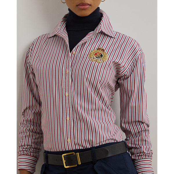 LAUREN RALPH LAUREN / ローレン ラルフ ローレン リラックス フィット ストライプド ブロードクロス シャツ セール】 リラックスド フィット ストライプド ブロードクロス