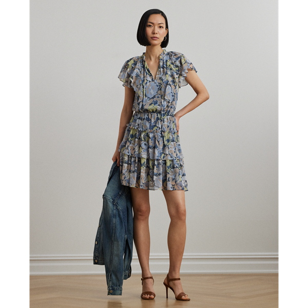 人気★【Ralph Lauren】Floral Ruffle-Trim Georgette ドレス s7-AI200963604001_alternate10?