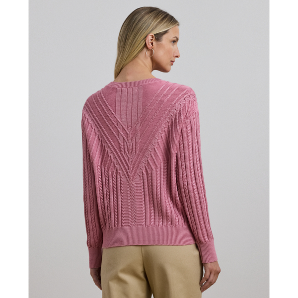 ラルフ・ローレン Lauren Ralph Lauren Cable-ニット Cotton-Blend Boatneck Sweater レディース s7-AI200963623005_alternate10?