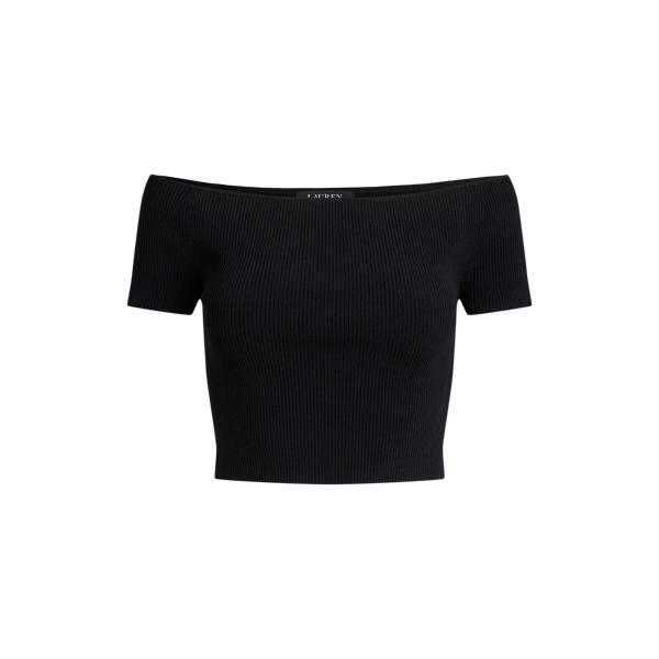 Pull court aux &eacute;paules d&eacute;gag&eacute;es