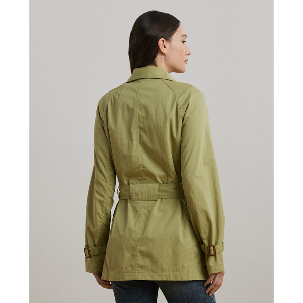 Belted Cotton-Blend Twill Field Jacket
