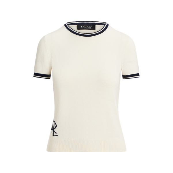 Pull bicolore à manches courtes Lauren en 1