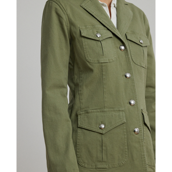 国内即発【Ralph Lauren】ストレッチコットン上品ブレザー 最新作 ポロラルフローレン ロゴストレッチコットンブレザー