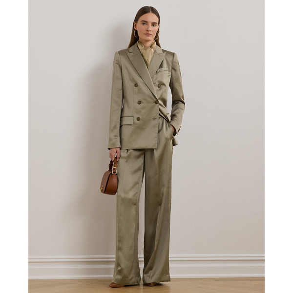 Blazer croisé en charmeuse