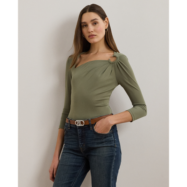 Haut asymétrique en jersey stretch