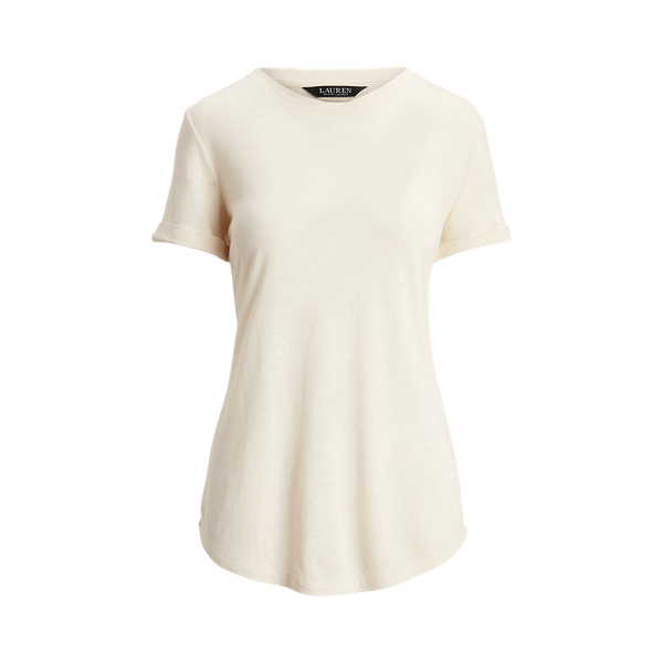 LAUREN RALPH LAUREN / ローレン ラルフ ローレン リネンブレンド ジャージー Tシャツ セール】リネンブレンド ジャージー Tシャツ（Tシャツ