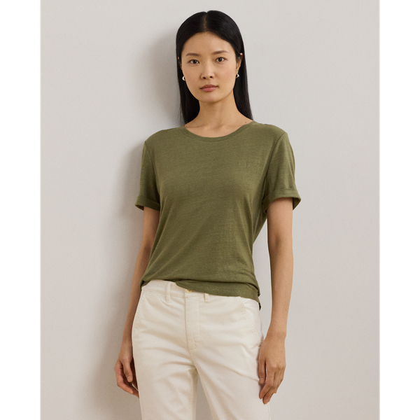 LAUREN RALPH LAUREN / ローレン ラルフ ローレン リネンブレンド ジャージー Tシャツ リネンブレンド ジャージー Tシャツ | ラルフ ローレン公式