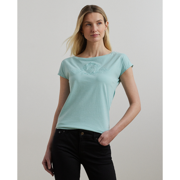 即達【POLO RALPH LAUREN】エンブロイダリー ジャージー Tシャツ クラシック フィット エンブロイダリー ジャージー Tシャツ