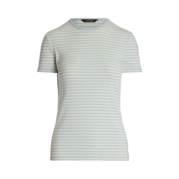 Belting-Print Cotton-Blend Crewneck Tee