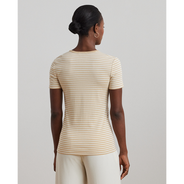 ラルフ・ローレン Lauren Ralph Lauren Petite Striped ストレッチ Cotton Crewneck Tee レディース Women's Lauren Ralph Lauren Petite Striped Stretch Cotton